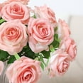 thumbnail image 4 of Artificial Silk Rose Flower Bouquet Lifelike Fake Rose for Wedding Home Party Decoration Event Gift (Off White), 4 of 5
