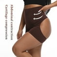 thumbnail image 3 of BLTIBY Thigh Shapers for Women Tummy Control High Waisted Butt-lifting Underwear Butt-exposing Waist Body Shaper Seamless Solid Color Shaper Slimming Shorts Coffee XL, 3 of 3