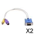 thumbnail image 1 of Adaptador VGA a RCA hembra,Convertidor VGA a S-Video RCA,Cable VGA a S-Video RCA,Adaptador convertidor VGA a S-Video/RCA,Adaptador VGA macho a S-Video RCA,Adaptador de pantalla VGA a 2 piezas, 1 of 9