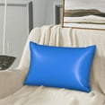 thumbnail image 6 of KLL Dodgerblue Pattern Silk Pillowcase for Hair and Skin Standard Size 20"X 30" Soft Breathable Pillow Covers for Sleeping, 6 of 7