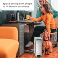 thumbnail image 2 of Home Zone Living 12 Gallon and 3 Gallon Slim Stainless Steel Trash Can Set with Step Pedals and Soft-Close Lids, 2 of 8