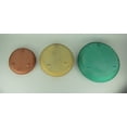 thumbnail image 3 of Zeckos Green Yellow Orange Vintage Metal Round Wall Pockets Set of 3, 3 of 3