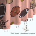 thumbnail image 6 of Pink Football and Drinks Pattern Shower Curtain 36"x72" ,Bathroom Decorative Shower Curtains Set with 12 Hooks,Modern Waterproof Washable Shower Curtain, 6 of 6