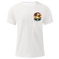 thumbnail image 4 of Fnnxeal 2XL Men's Plus Size Tropical Sunset Graphic T-Shirt - White, Stretchy Quick-Drying Tee for Beach & Daily Wear, 4 of 4