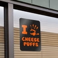 thumbnail image 3 of I Love Cheese Puffs Hand Print and Crumbs Funny Home Business Office Sign, 3 of 3