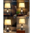 thumbnail image 4 of AKASUKI 22'' Modern Farmhouse Table Lamps Set Of 2 with USB Port(4 Bulbs Included), 4 of 11