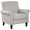 Linen Grey, variant on TrumanPick PU Leather Accent Chair Mid-Century Armchair Metal Frame Sofa Chair Comfy Lounge Chair for Living Room, Brown