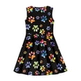 thumbnail image 4 of FOR U DESIGNS Colorful Dog Paw Sleeveless Dress for Toddlers Birthday Gifts Aesthetic Tank Swing Dresses Fashion Special Occasion Jumpskirt for Juniors Girls 5-6T, 4 of 6