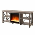 thumbnail image 5 of Evelyn&Zoe Sawyer Rectangular TV Stand with Crystal Fireplace for TV's up to 65", Gray Oak, 5 of 9