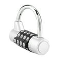 thumbnail image 2 of 4 Dial Digit Code Combination Padlock Travel Suitcase Gym Locker Security Password Lock Silver, 2 of 8