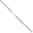 thumbnail image 2 of 925 Sterling Silver Curb Link Name Bar Identification Id Bracelet, 2 of 7