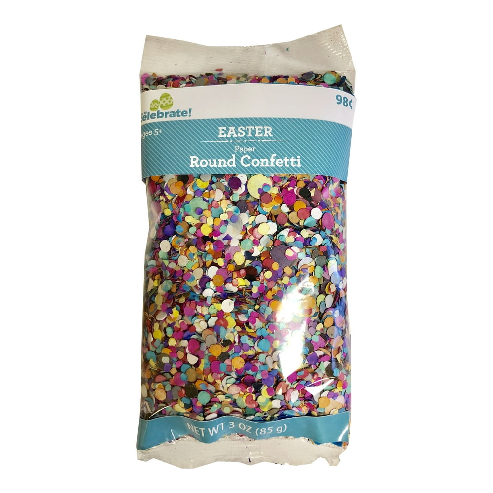 Confetti, Paper, Round, 3 oz., Multicolored