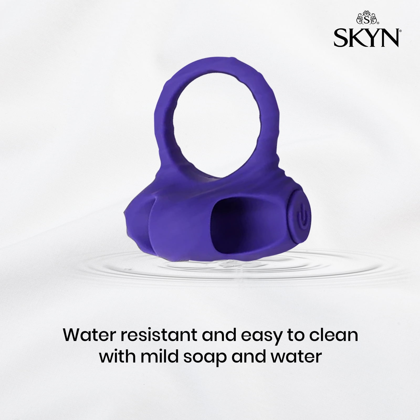 SKYN Dual Ring: Vibrating Ring and Sensual Massager, USB Rechargeable, 3  Speeds, Water Resistant, Purple