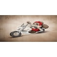 thumbnail image 4 of Christmas Piggy Bank, Rock Grunge Santa with Heart Tattoo on Motorbike Delivery Bikie Peace Theme, Ceramic Coin Bank Money Box for Cash Saving, 3.6" X 3.2", Red and Cream, by Ambesonne, 4 of 4