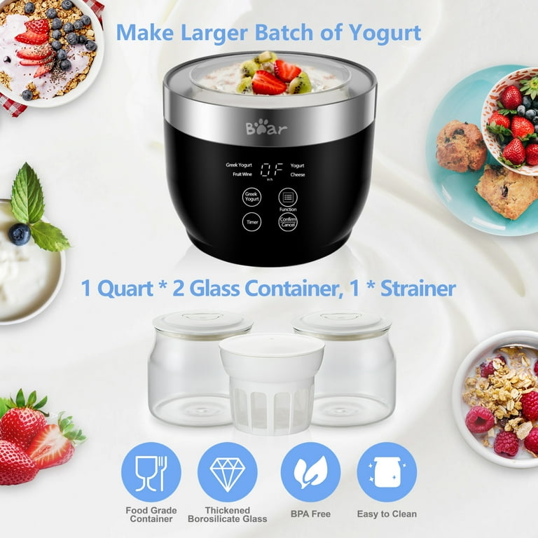 Bear Yogurt Maker 1L Large Capacity 12W Portable Electric Yogurt