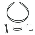 thumbnail image 3 of Unique Bargains 1 Pc Cute Elliptical Headbands for Women Bright Black, 3 of 6