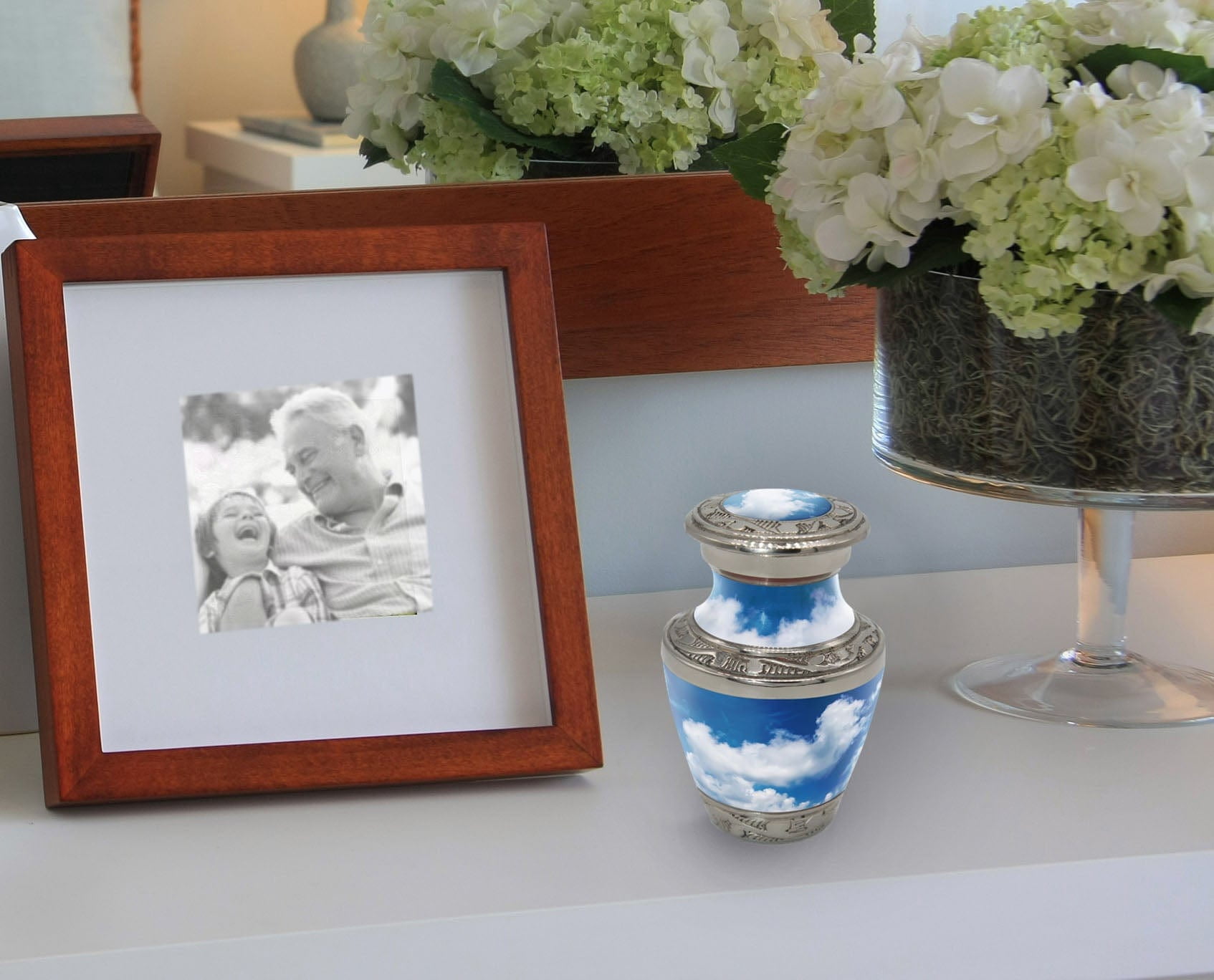 Heavenly Clouds Urns for Cremation Ashes Large Urn XL or Small Keepsake Urns for Human Ashes & Urns for Human Ashes for Home or Burial Small Urns for Human Ashes