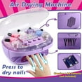 thumbnail image 4 of Kids Nail Polish Set for Girls, All-in-One Nail Art Kit with Dryer, Glitter, False Nails &, 4 of 8