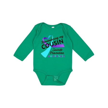 

Inktastic Remembering My Cousin- Suicide Prevention Awareness Gift Baby Boy or Baby Girl Long Sleeve Bodysuit