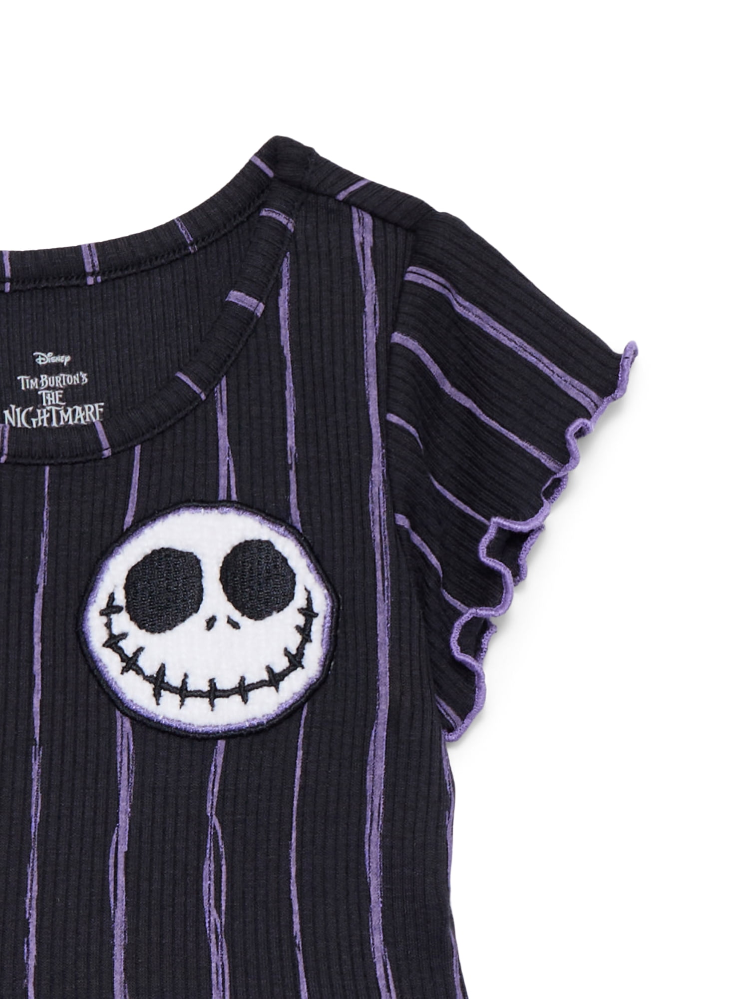 The Nightmare Before Christmas Toddler Girls Graphic Tutu Dress with Short Sleeves, Sizes 12M-5T
