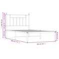 thumbnail image 4 of vidaXL Metal Bed Frame with Headboard White 100x190 cm, 4 of 5