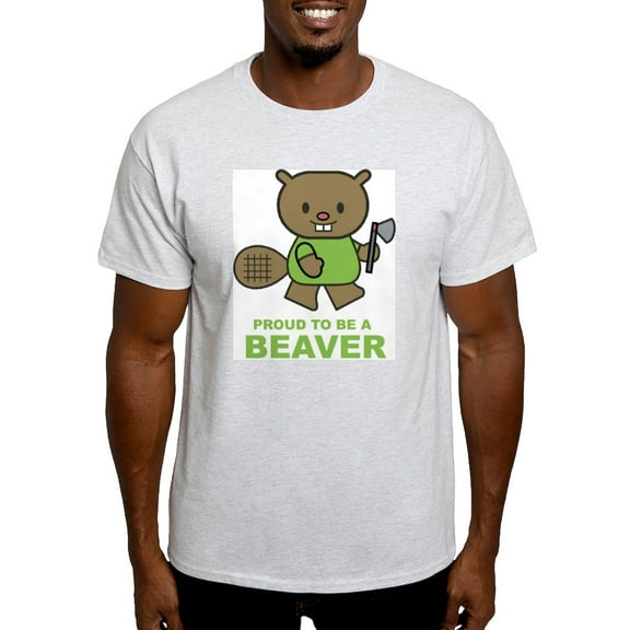 CafePress - Proud To Be A Beaver Ash Grey T Shirt - Men's Classic Graphic T-Shirt