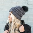 thumbnail image 6 of CC Trending 4-Tone Beanie w/ Tan Pom, 6 of 8