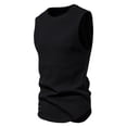 thumbnail image 2 of BXINGOHAI Men's Bodybuilding Tank Tops Workout Gym Shirt Muscle Fitness Athletic Stretch Cotton Top Today Black,XXXXXL, 2 of 7
