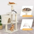 thumbnail image 4 of FDW BestPet Cat Tree 36 Inch Tall Scratching Toy Activity Centre Cat Tower Condo Multi-Level Furniture Scratching Posts for Indoor Cats, Beige, 4 of 8