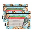 thumbnail image 2 of Cute Bear and Bee 2 Pack Pencil Pouch for 3 Ring Binder Smooth Zipper Folders with Pockets Clear Window Pencil Case, 2 of 6