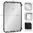 thumbnail image 2 of Kate and Laurel Traditional Rounded Rectangle Ornate Mirror, 20x27, Black, Ornamental Rectangular Classic Framed Wall Mirror, 2 of 8