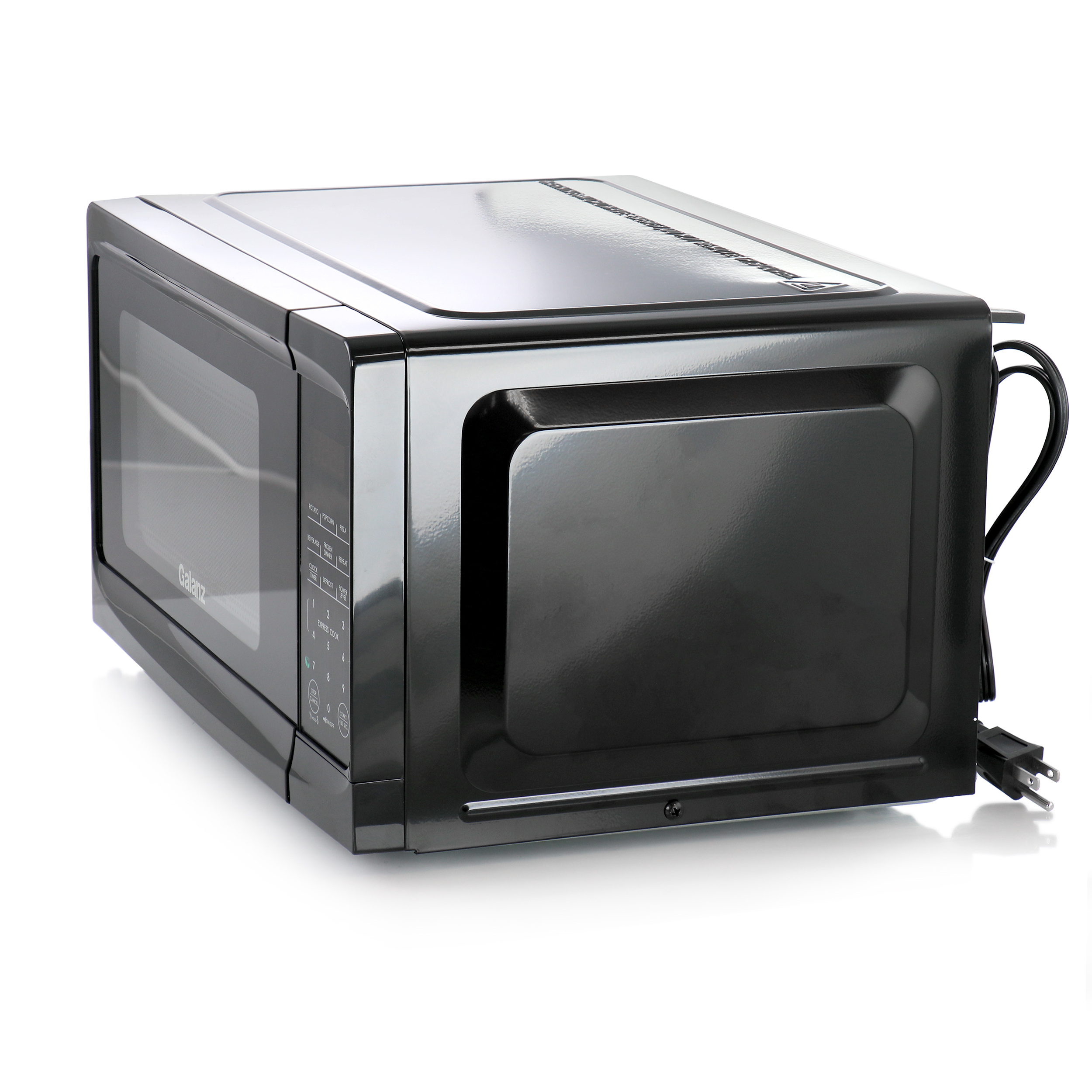 Galanz 0.7 cu ft 700W Countertop Microwave Oven in Black with One Touch Express Cooking