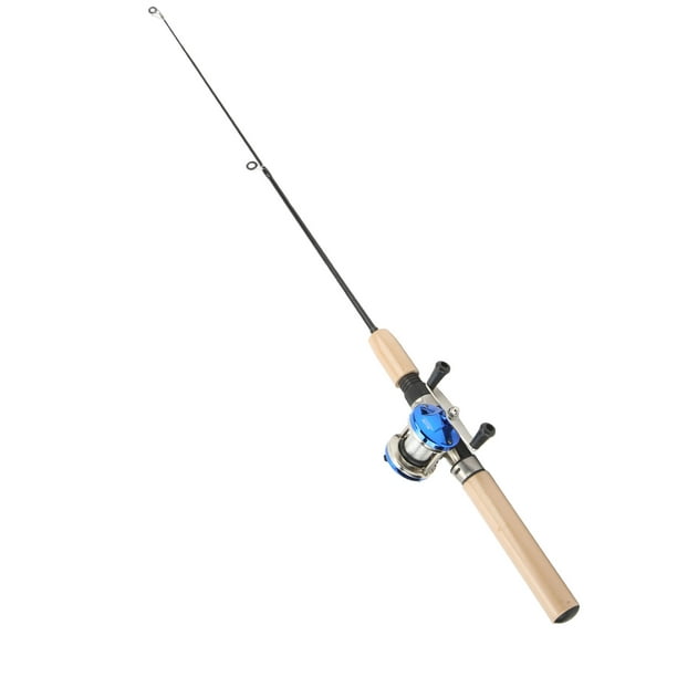 Estink Winter Fishing Pole Set, Ice Fishing Rod Metal Fishing Reel 75cm String Hooks Portable For Freshwater Fishing