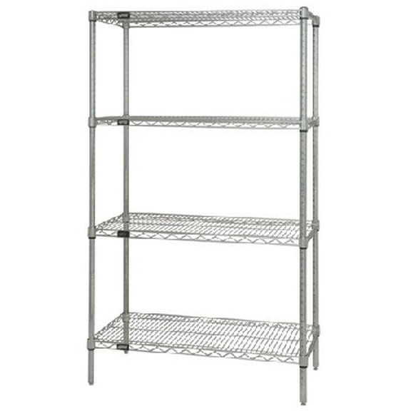 Quantum 36W X 36"L X 63"H Wireless Shelving Unit - Chrome Model Wr63-3636C