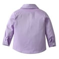 thumbnail image 5 of Boys Button Down Shirts Boys Formal Outfit Boys Purple Dress Shirt Button Up Shirt Boys Suit Size 2-3 Years Boys Girls Fashion, 5 of 5