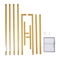 thumbnail image 3 of Metal Wedding Arch Frame Backdrop Party Square Flower Rack Balloon Stand Gold, 3 of 9
