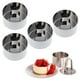 thumbnail image 2 of 4 moldes redondos de acero inoxidable para repostería, útiles para el hogar y la cocina, con tabla de empuje., 2 of 5