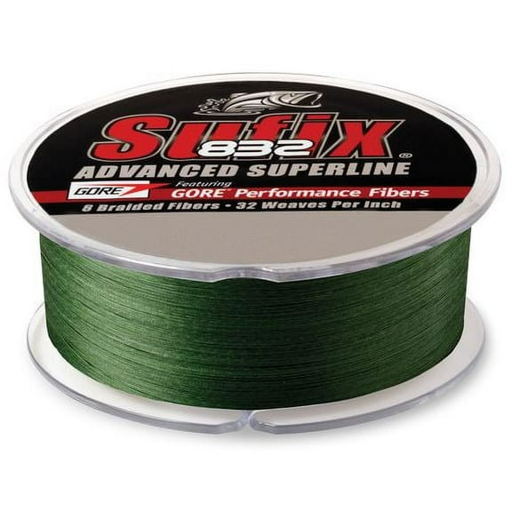 Sufix 832 Braided Fishing Line 65lb 600yd Low-Vis Green