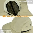 thumbnail image 3 of Tirrinia Sun Blocker Sun Hats for Men with Neck Flap and Wide Brim for Outdoor Camping, Hiking, Hunting, and Fishing, Sun Hat for Men, 3 of 7
