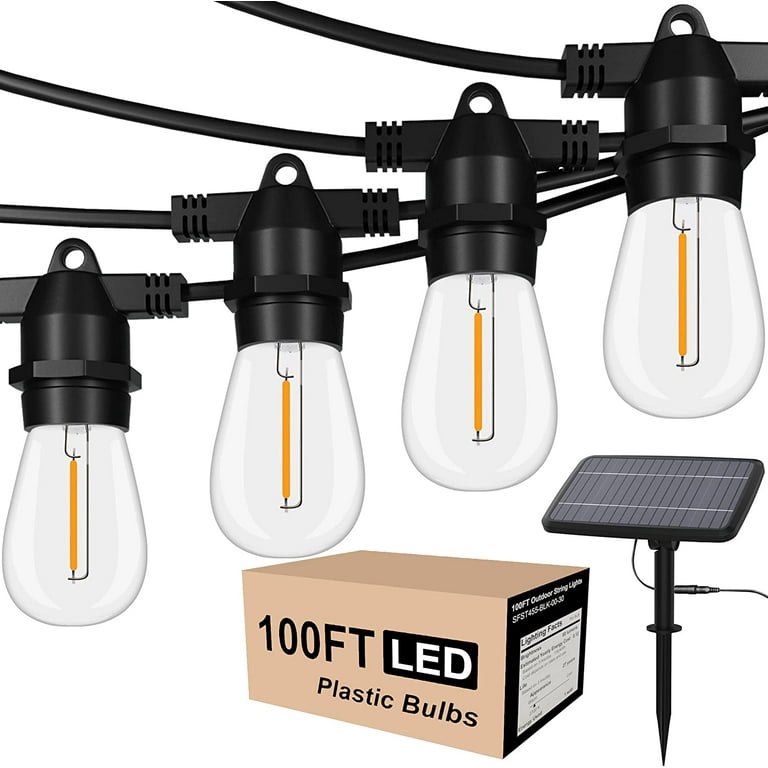 Solar String Lights Outdoor Waterproof LED Shatterproof 100FT