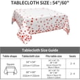 thumbnail image 2 of Valentines Tablecloth Square 60 Inch Red Heart Table Cloth Waterproof Table Cloths Wrinkle Resistant Polyester Table Cover for Home/Kitchen/Dining Room/Party/Picnic, 2 of 6