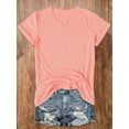 thumbnail image 2 of Women's V-Neck T-Shirt Short Sleeve Cotton T-Shirt, 2 of 2