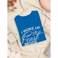 thumbnail image 3 of I Woke Up In Feast Mode Women Royal Blue T-Shirt, Female XX-Large, 3 of 4