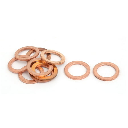 Ring Sealing - 10pcs 14mmx20mmx1.5mm Copper Flat Ring Sealing Crush Washer Gasket