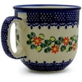 thumbnail image 2 of Polish Pottery 9 oz Mug (Elegant Garland Theme) Hand Painted in Boleslawiec, Poland + Certificate of Authenticity, 2 of 6