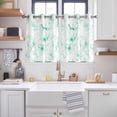 thumbnail image 2 of Green Flower Kitchen Curtains Window Panels, Watercolor Floral Botanical Line Drawing Print Insulated Window Treatment Curtain, Grommet Curtains for Bedroom/Living Room/Bathroom, 2 Piece 42"Wx54"L, 2 of 8