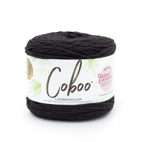 Lion Brand 835-152R Coboo Coal Black Light Natural Fiber Yarn
