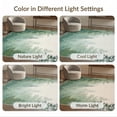thumbnail image 7 of ODIKA 4'x6' Washable Area Rug Pet Friendly, Non-Shedding Green Teal Farmhouse Watercolor Forest Hardwood Long Botanical Motif with Mist for Bedroom, Reading Nook, 7 of 7
