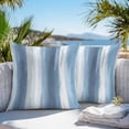 thumbnail image 4 of Abstract Blue Gray Stripes Outdoor Pillow Covers Pack of 2 Watercolors Waterproof Throw Pillow Covers Decorative Cushion Cases for Patio Garden Tent Balcony Couch 24x24 inch, 4 of 8