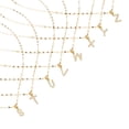 thumbnail image 3 of Dije Inicial Ametrinaa Letra y Zirconias Cadena Grano de Café Oro Italiano Solido 10k dorado C, 3 of 6